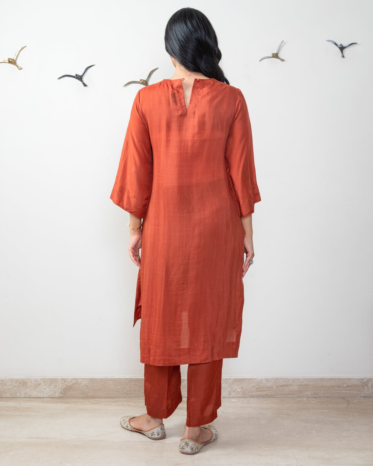 Noor rust tunic set