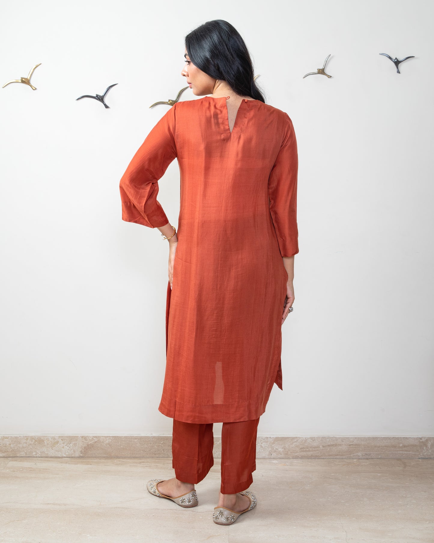 Noor rust tunic set