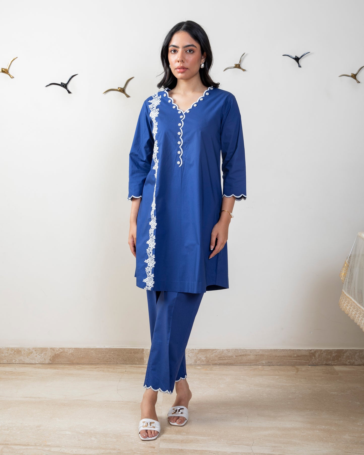 Navy blue tunic set