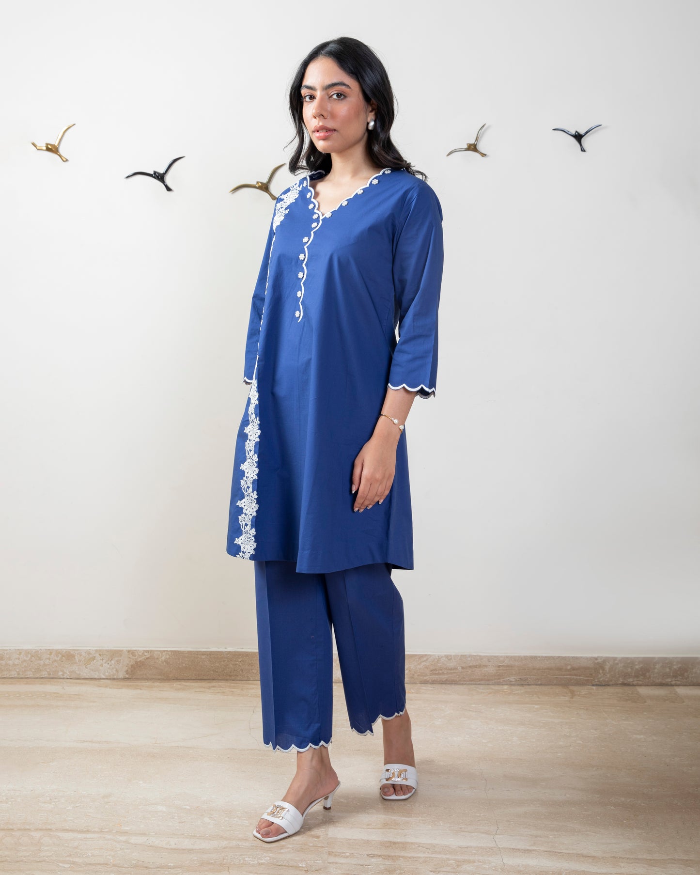 Navy blue tunic set
