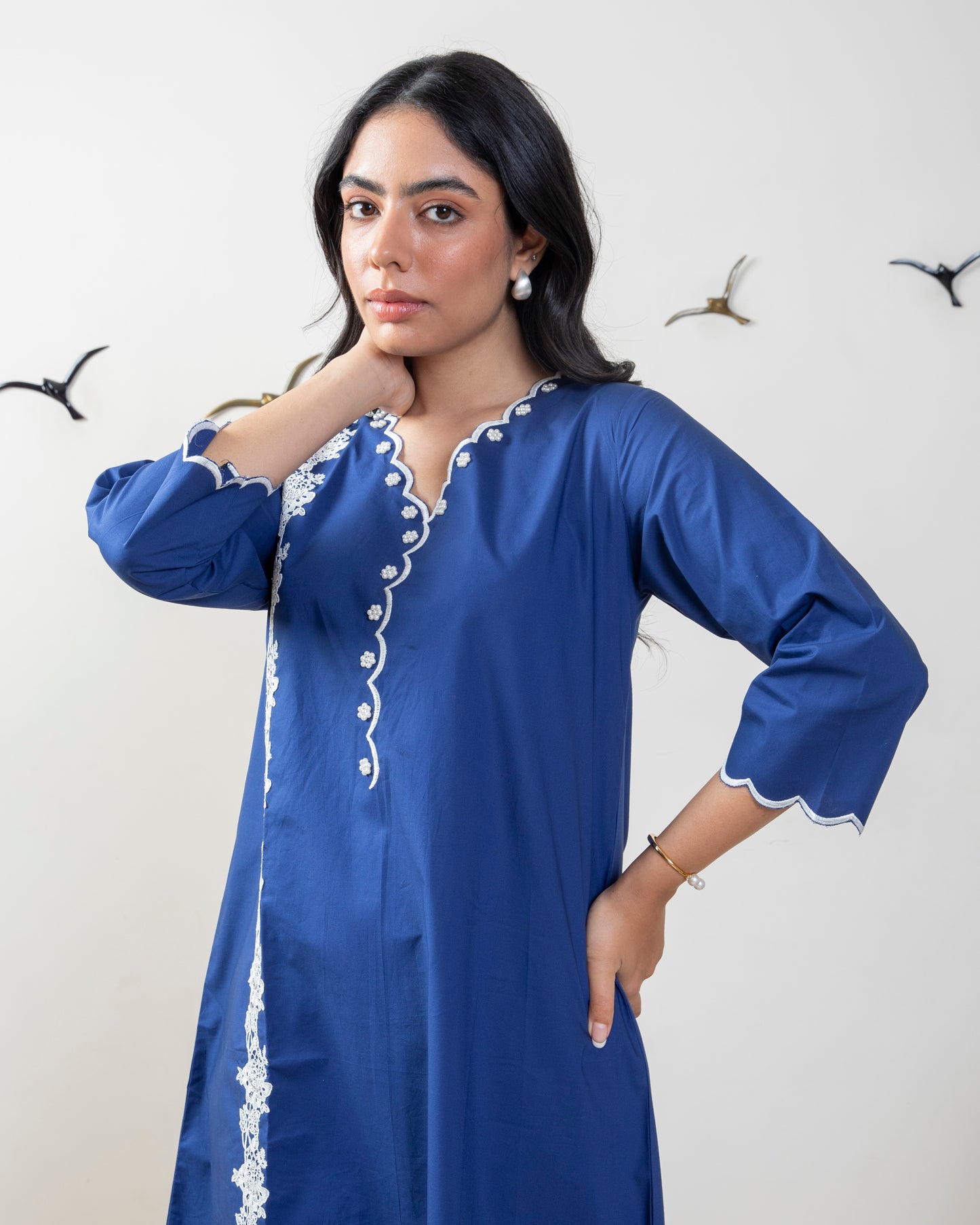 Navy blue tunic set