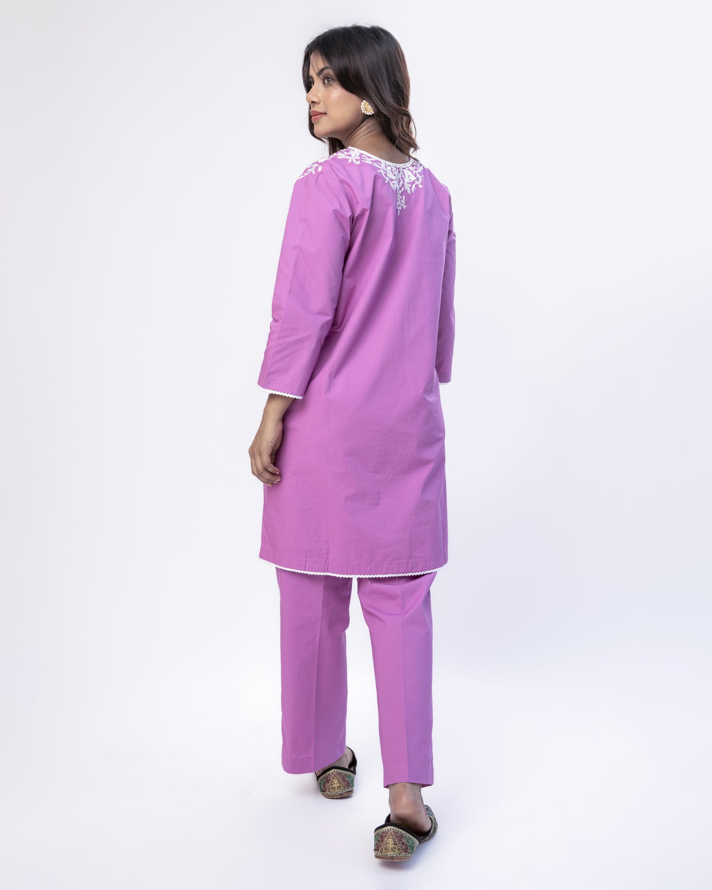 Onion Pink Poplin Tunic Set