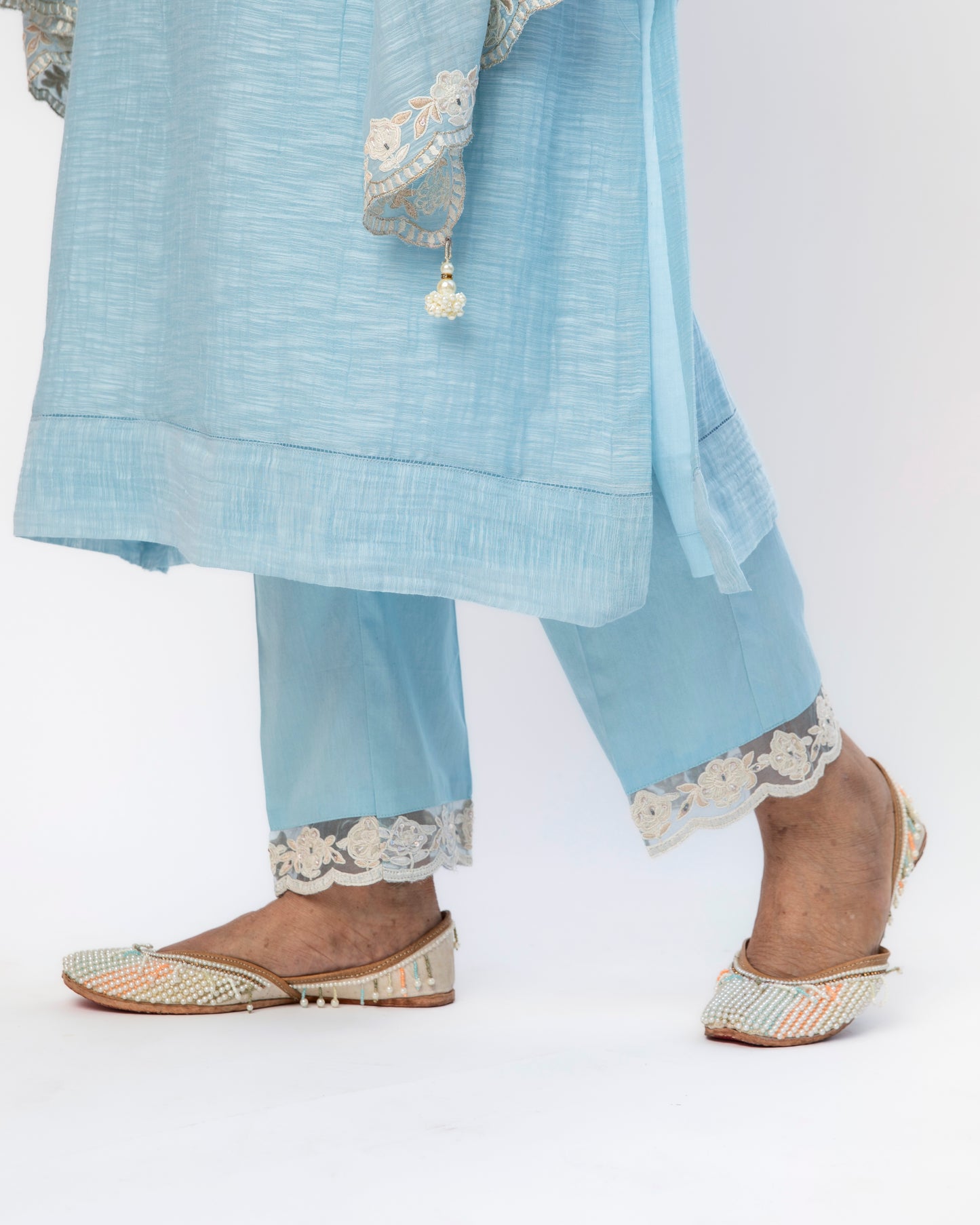 Baby Blue Embroidered Kurta Set