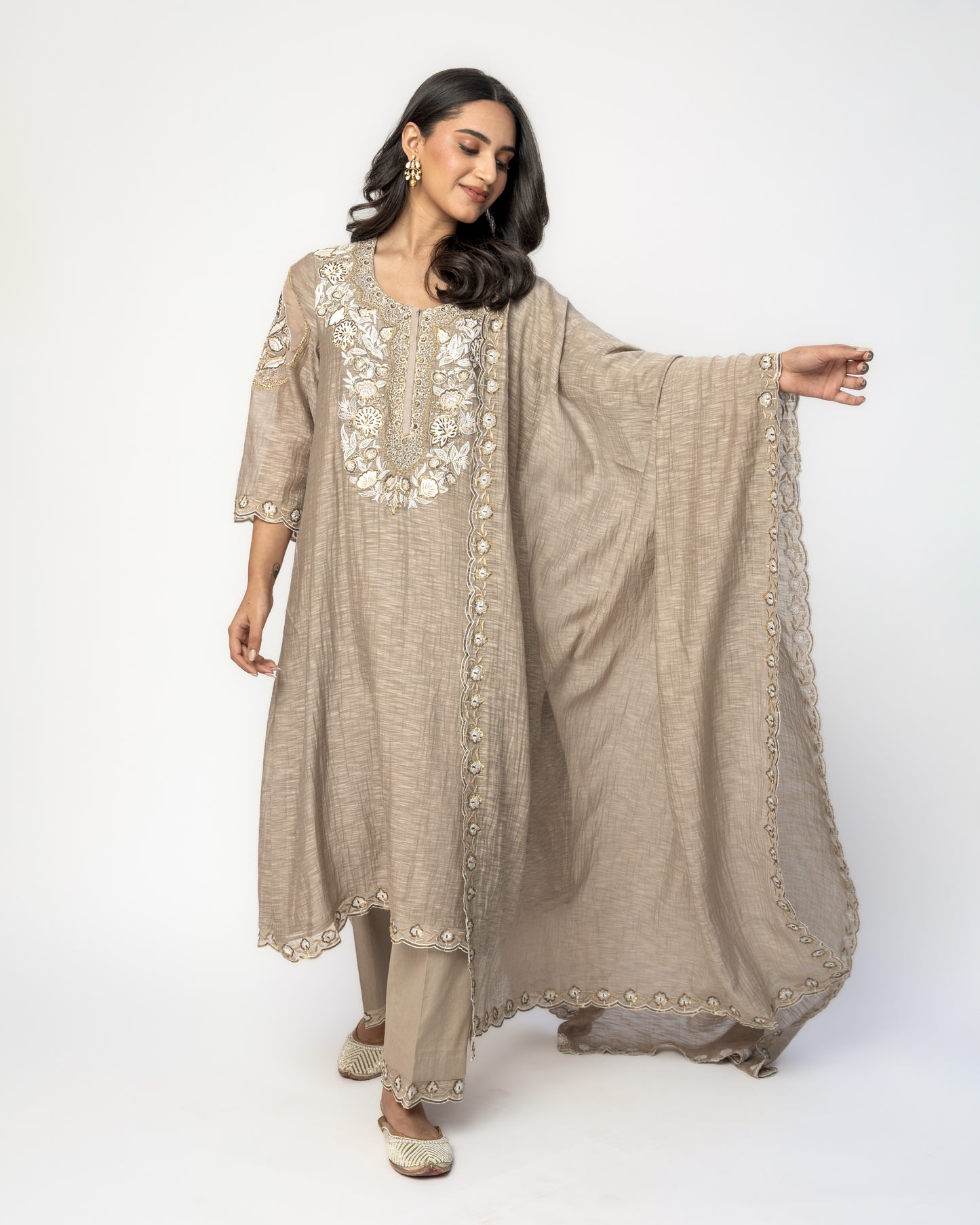 Mousse Embroidered Kurta Set