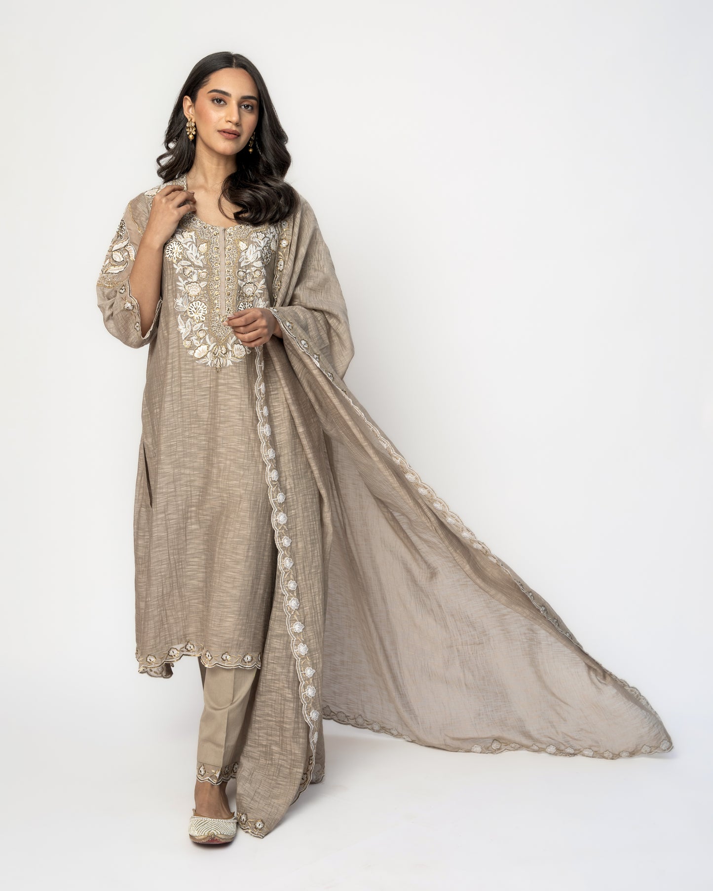 Mousse Embroidered Kurta Set