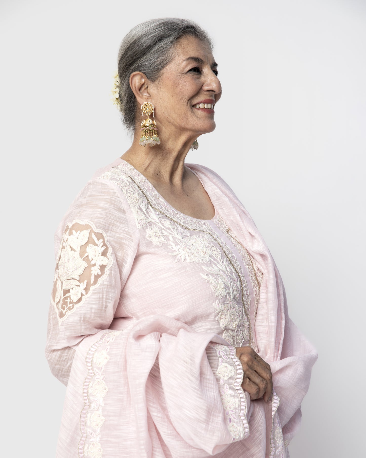 Baby Pink Embroidered Kurta Set