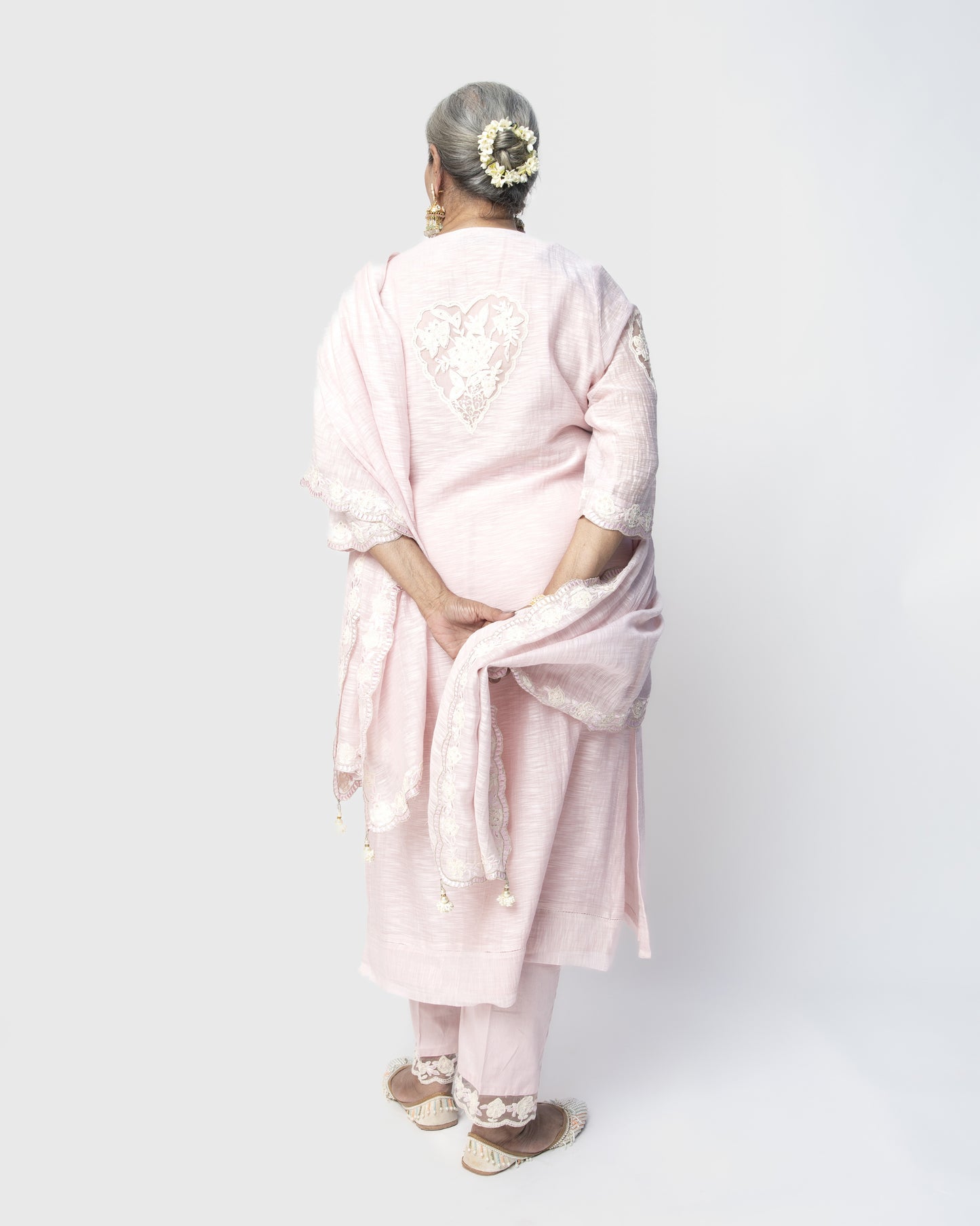 Baby Pink Embroidered Kurta Set