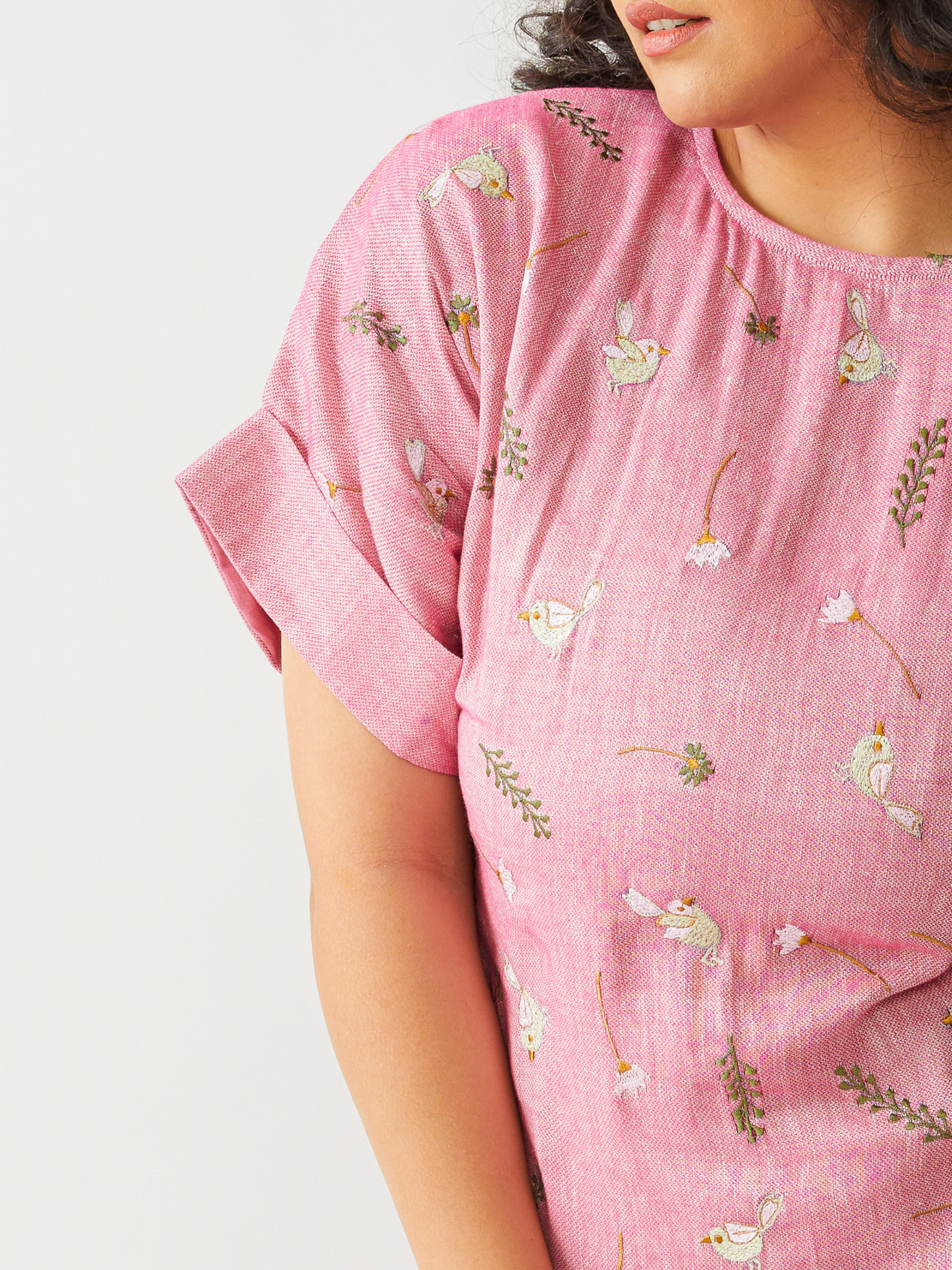 Haru Oversized Dress With Front Embroidery