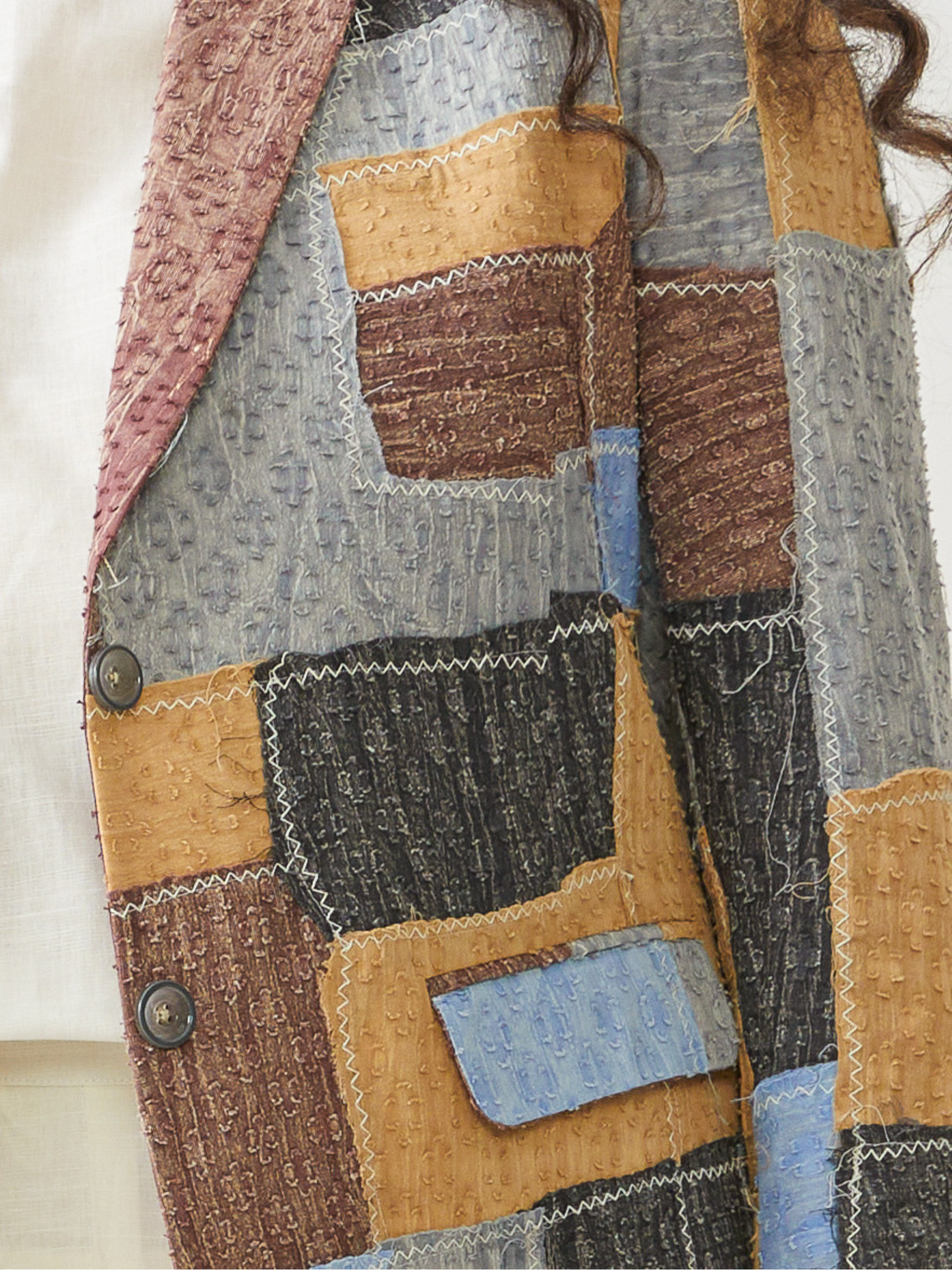 Boho Reversible Brown Beggars Patch Jacket