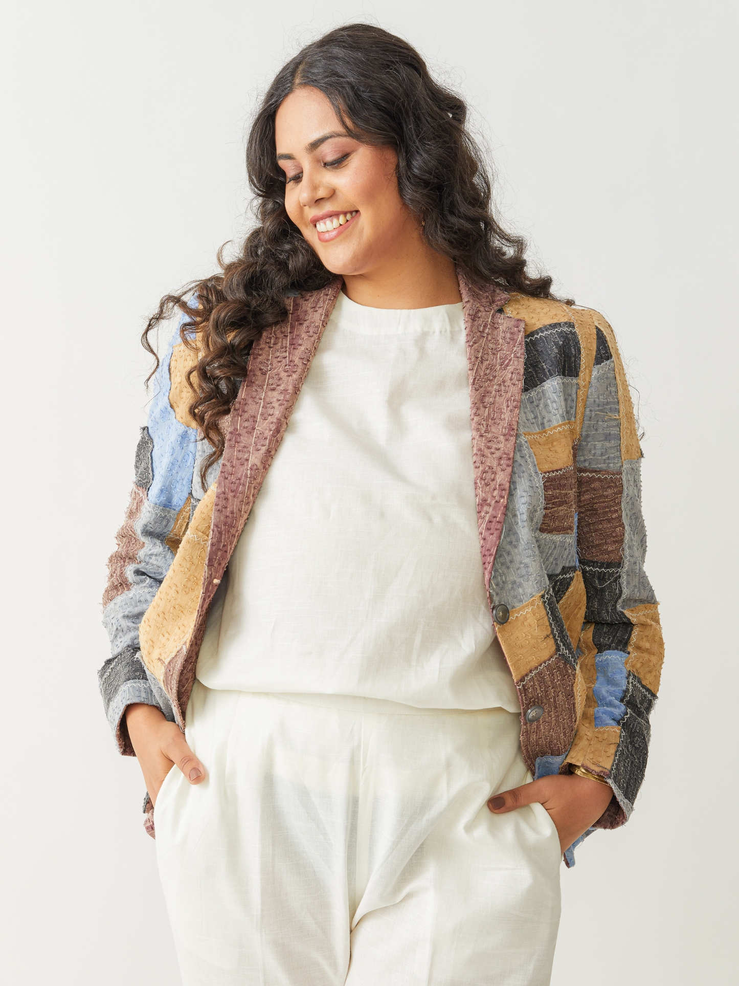 Boho Reversible Brown Beggars Patch Jacket