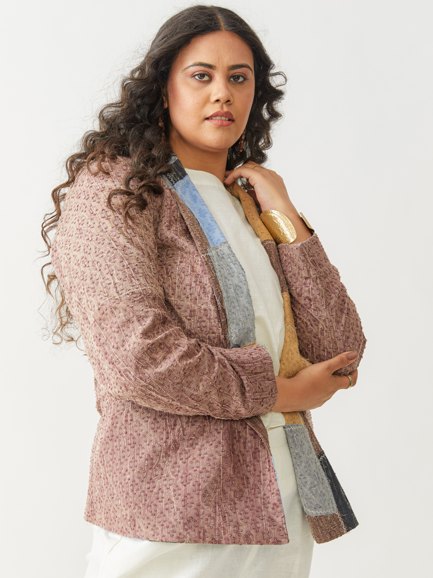 Boho Reversible Brown Beggars Patch Jacket