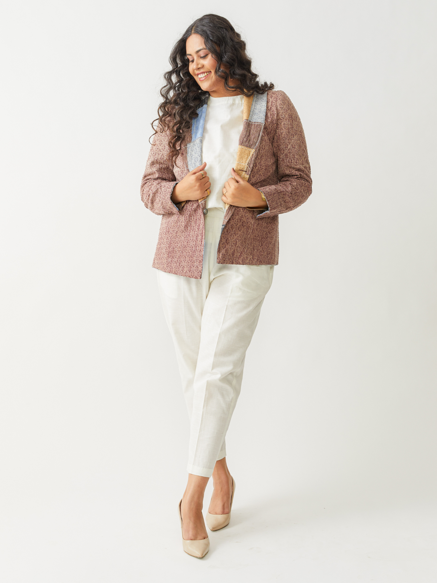 Boho Reversible Brown Beggars Patch Jacket