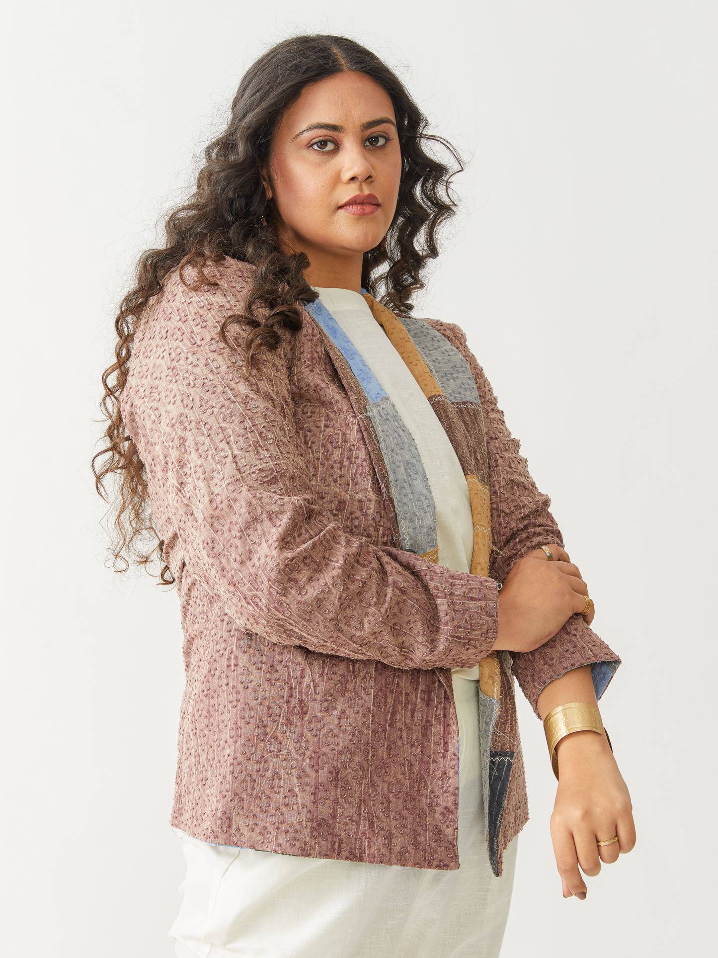 Boho Reversible Brown Beggars Patch Jacket