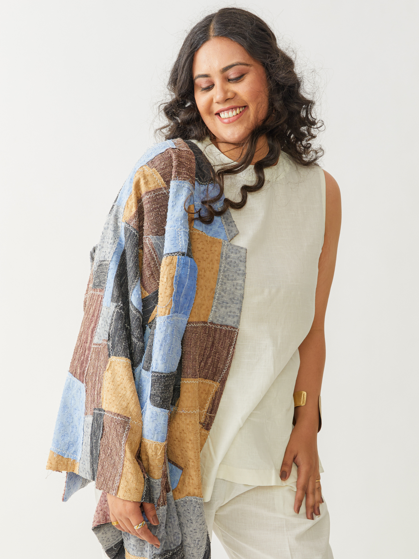 Boho Reversible Brown Beggars Patch Jacket