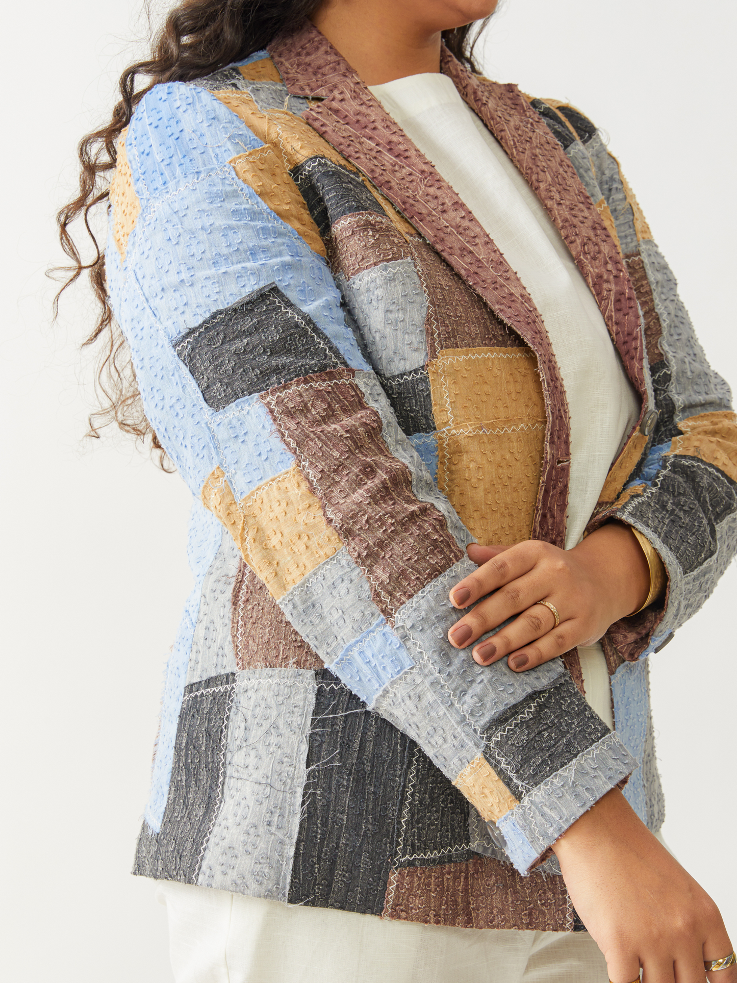 Boho Reversible Brown Beggars Patch Jacket
