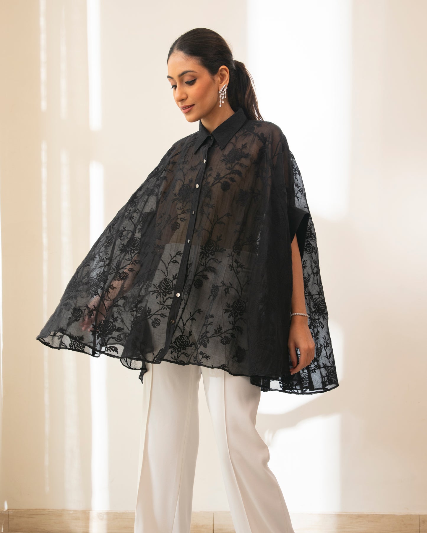 Time Wrap Long Button Down Shirt