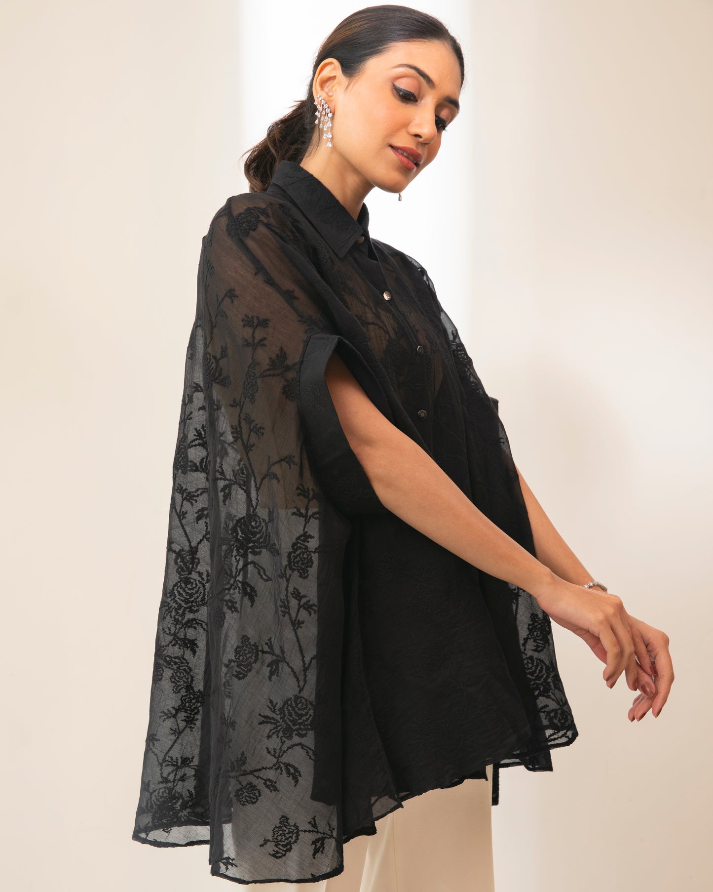 Time Wrap Long Button Down Shirt