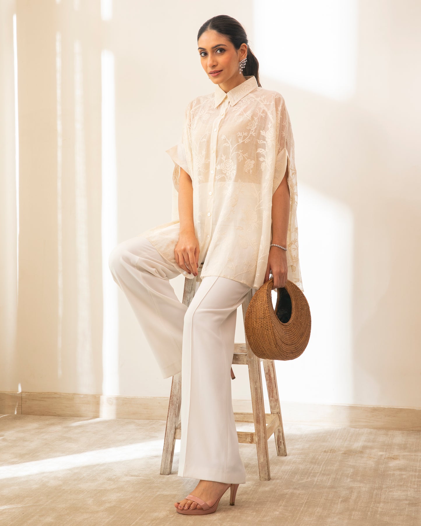 Time Wrap Long Button Down Shirt