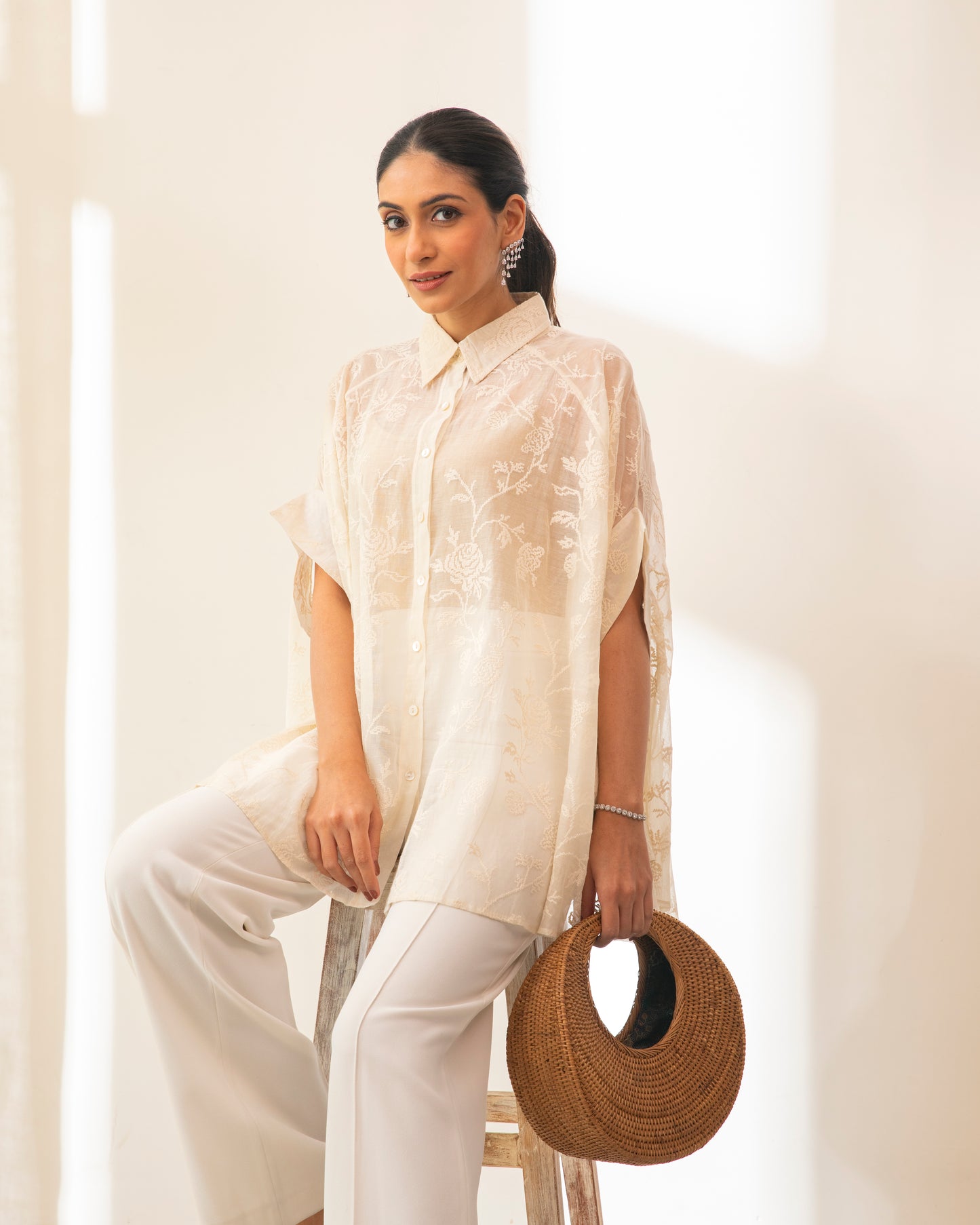 Time Wrap Long Button Down Shirt
