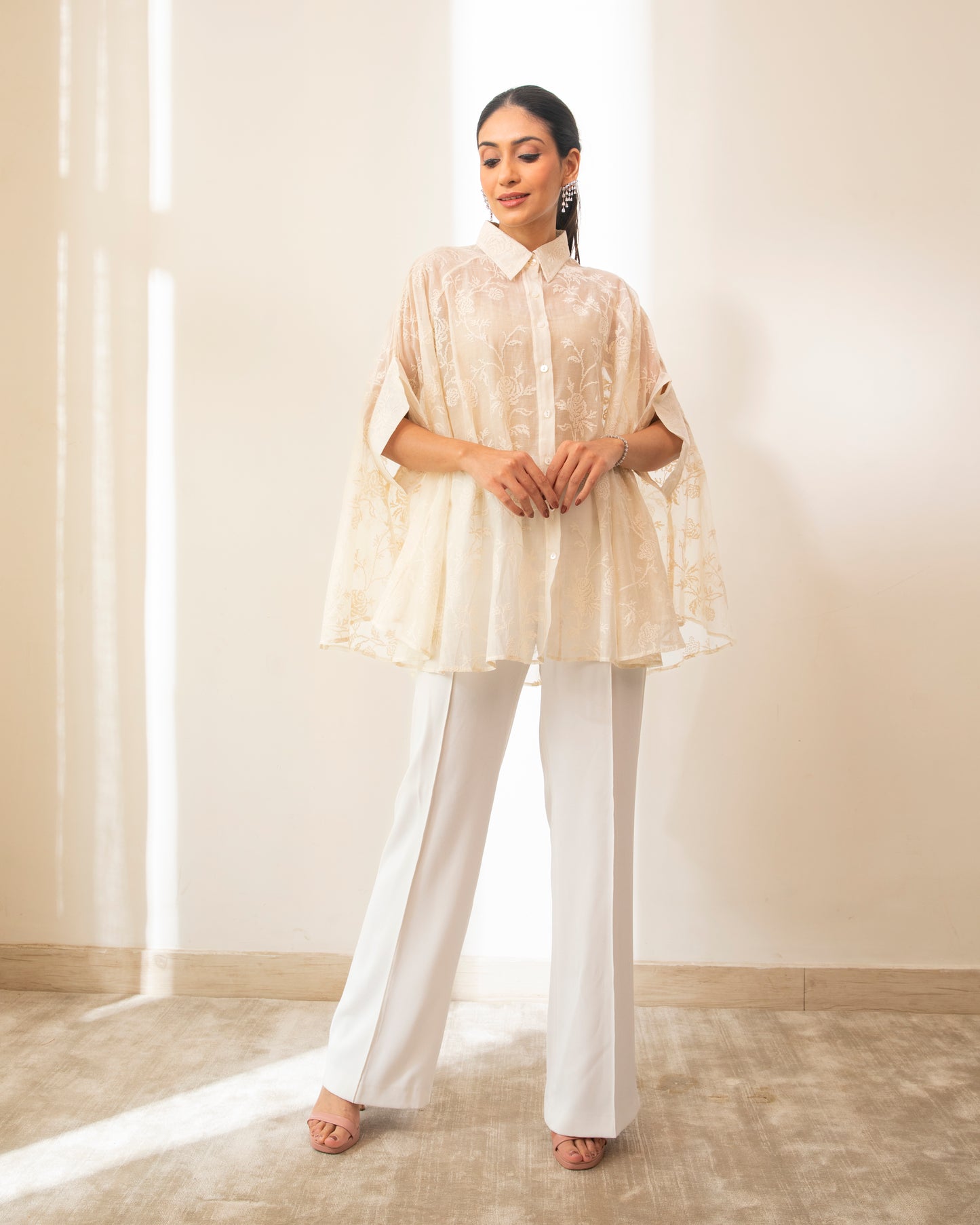 Time Wrap Long Button Down Shirt