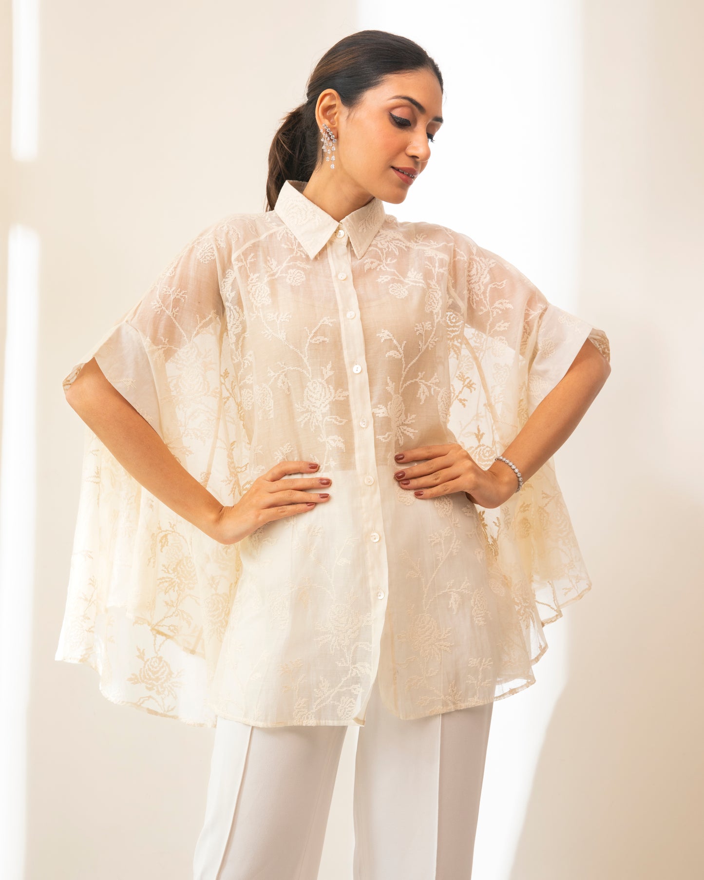 Time Wrap Long Button Down Shirt