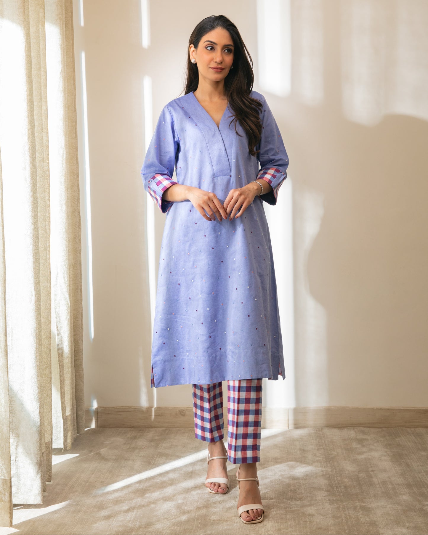 Polka Flamingo Tunic Set