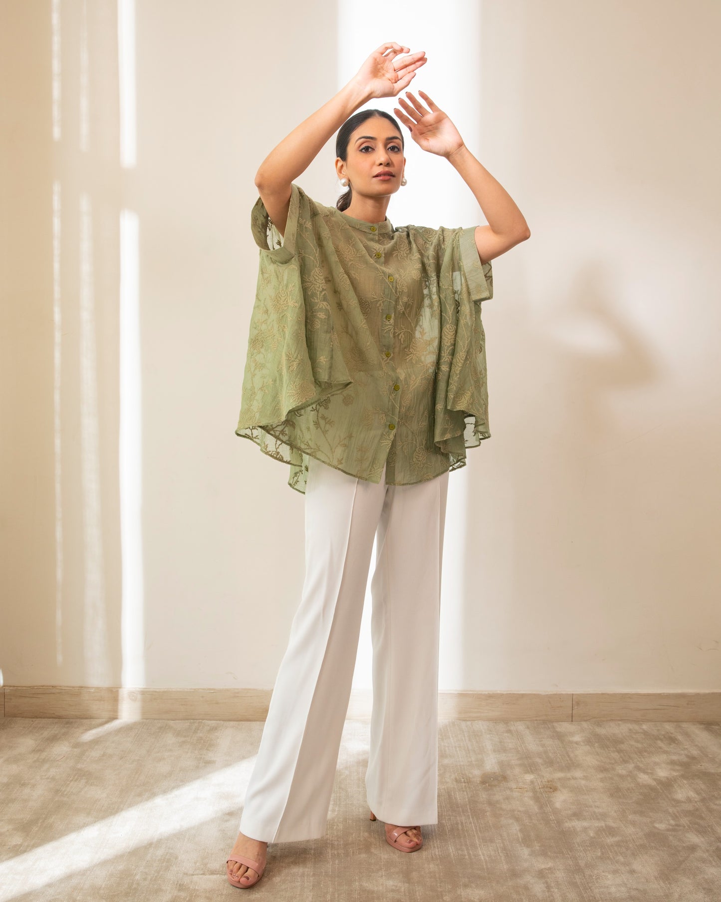 Time Wrap Long Button Down Shirt
