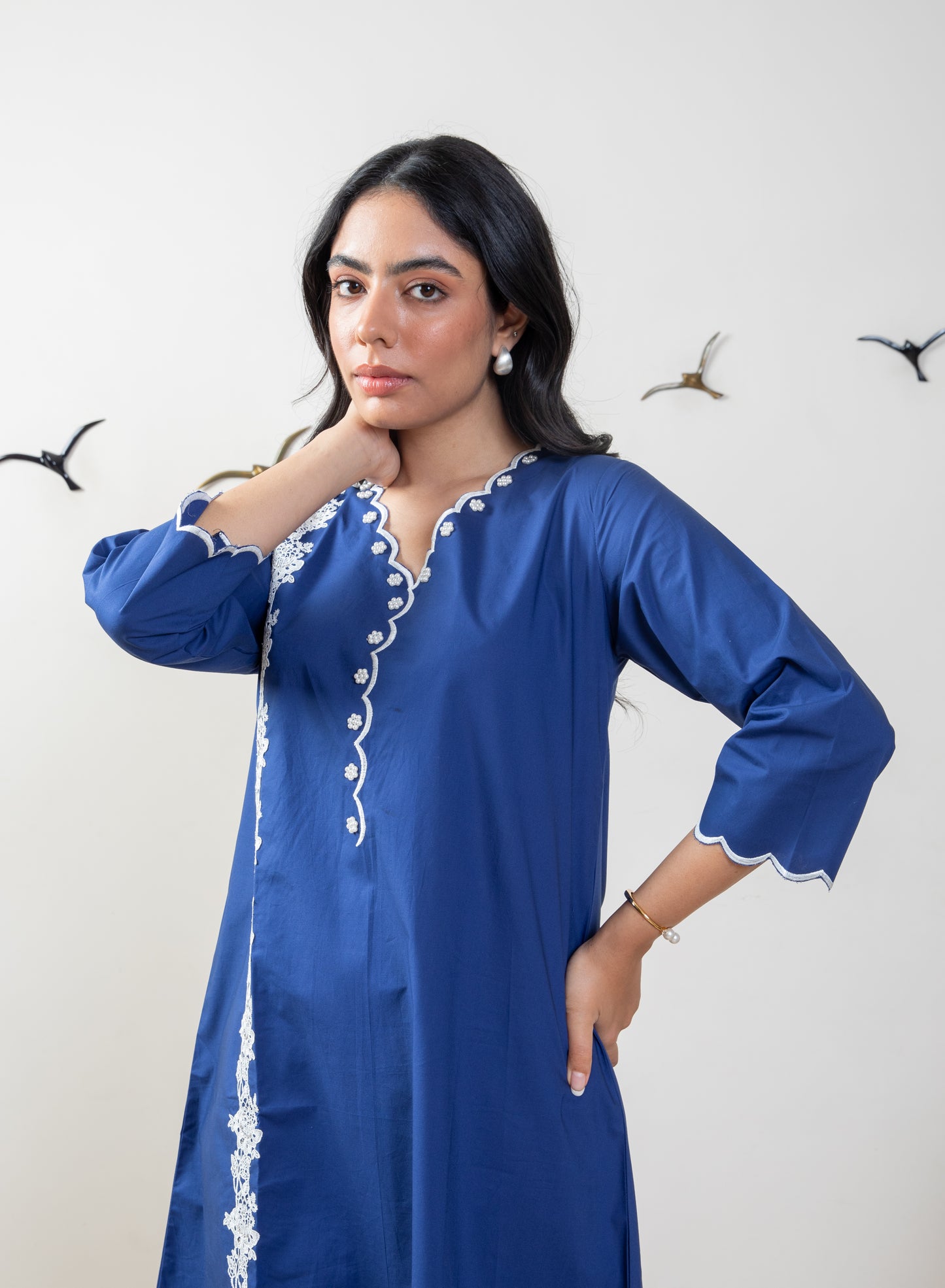 Navy blue tunic set