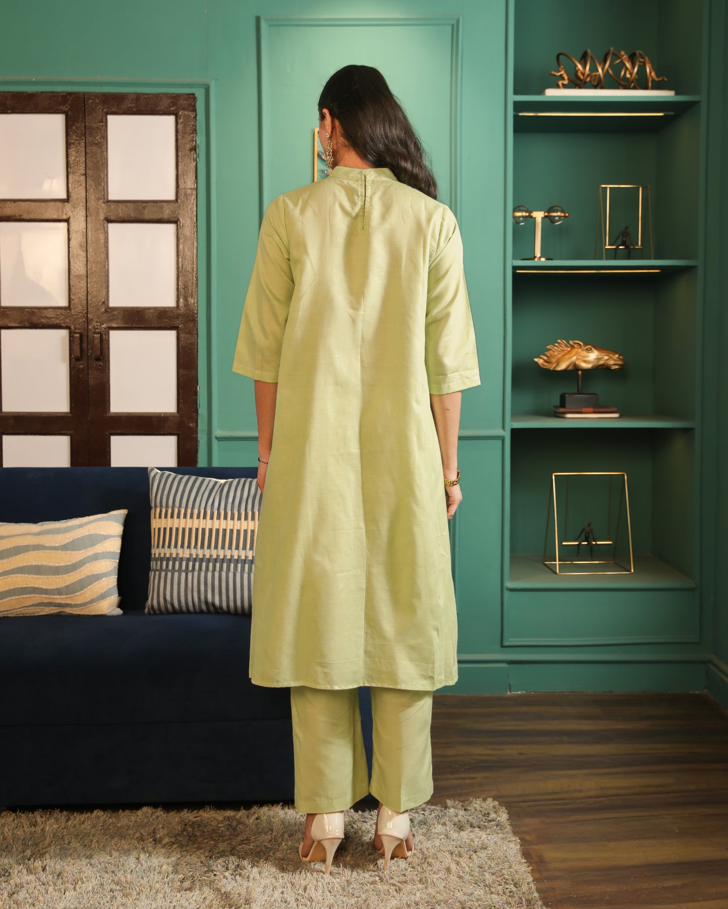 Tea Green Drape Set