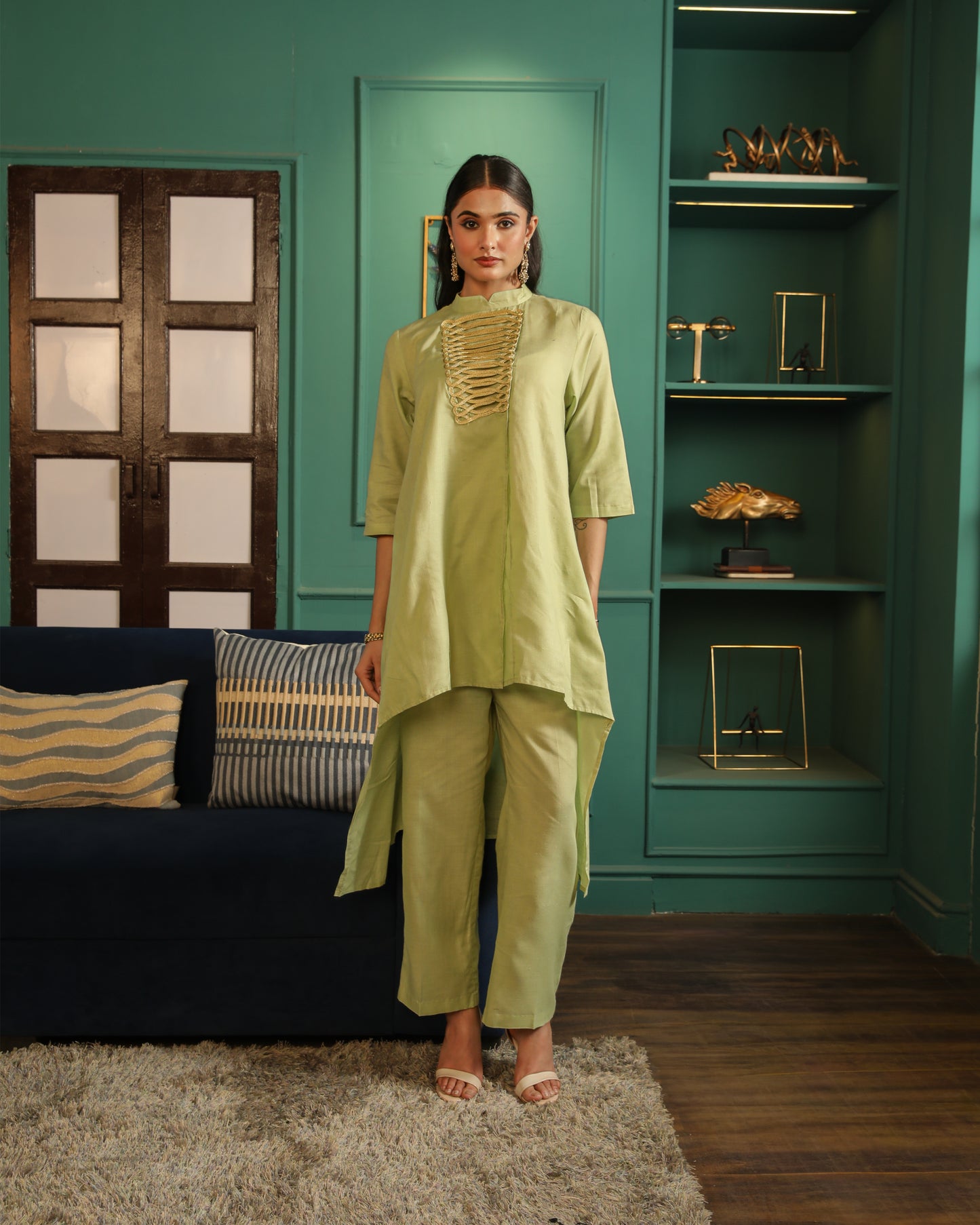 Tea Green Drape Set