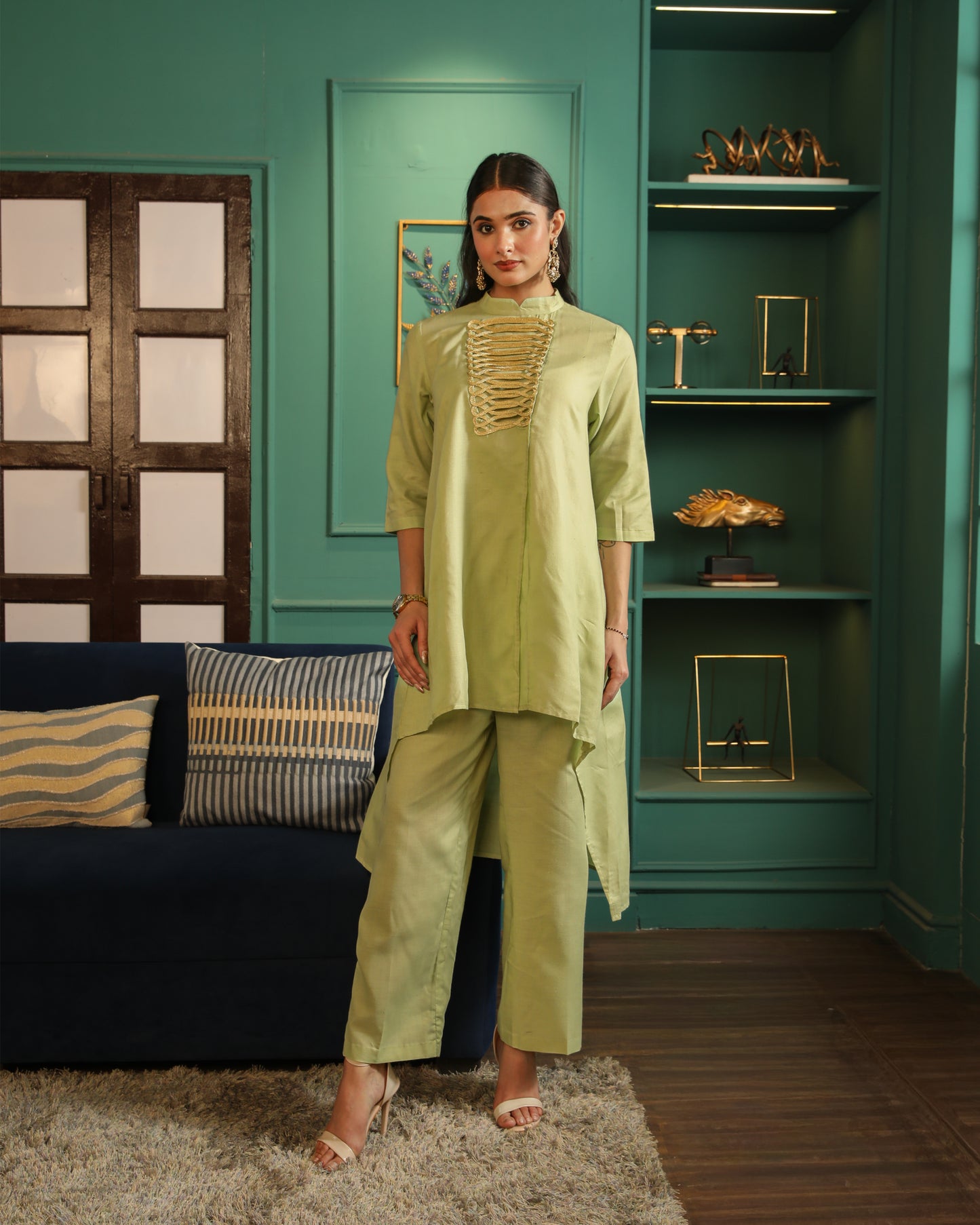 Tea Green Drape Set