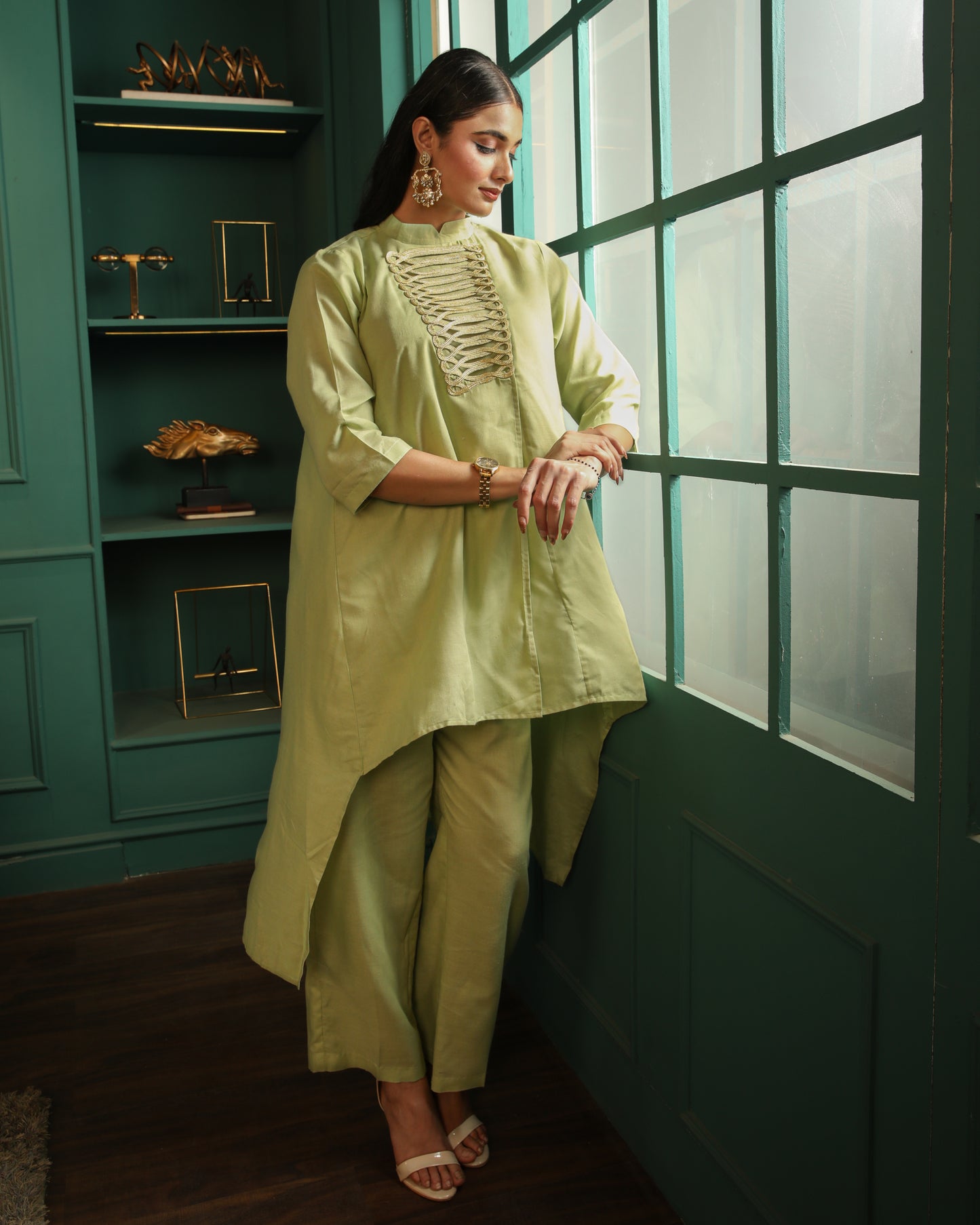 Tea Green Drape Set