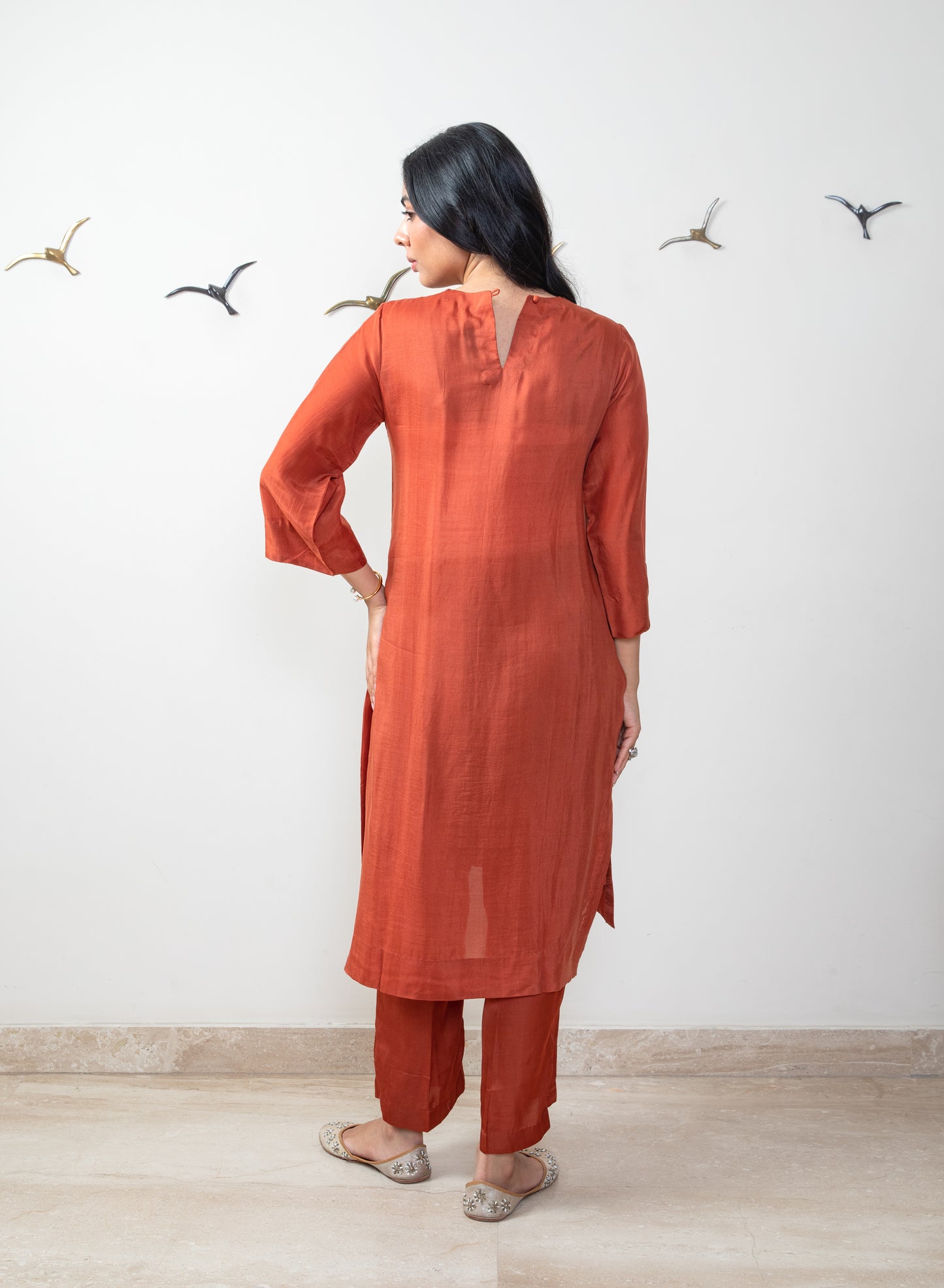 Noor rust tunic set