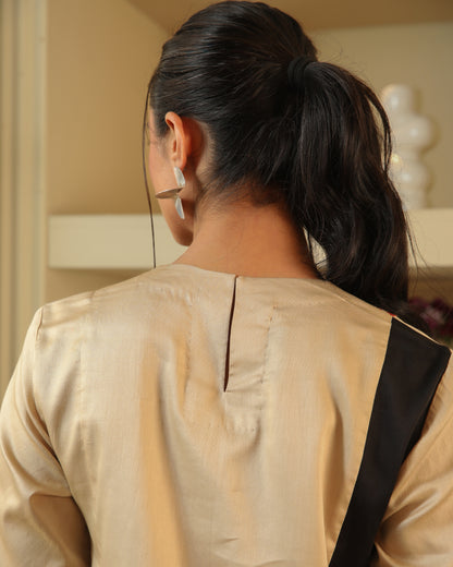 Taupe Black Color Block Set
