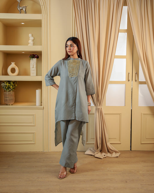 Slate Grey Drape Set