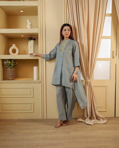 Slate Grey Drape Set