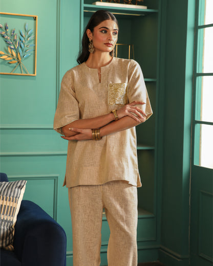 Sand Cream Co-ord Set