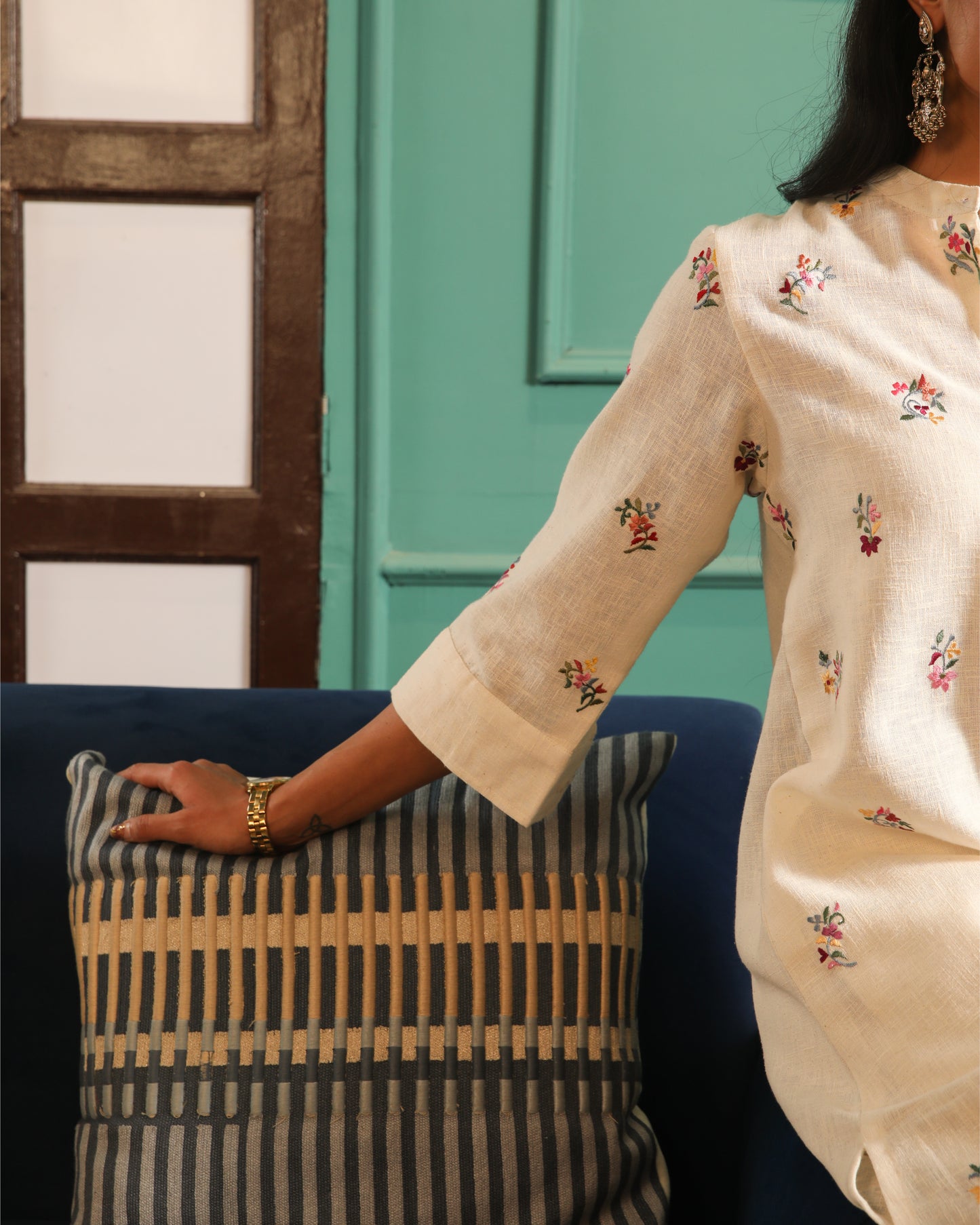 Natural Linen Tunic Set