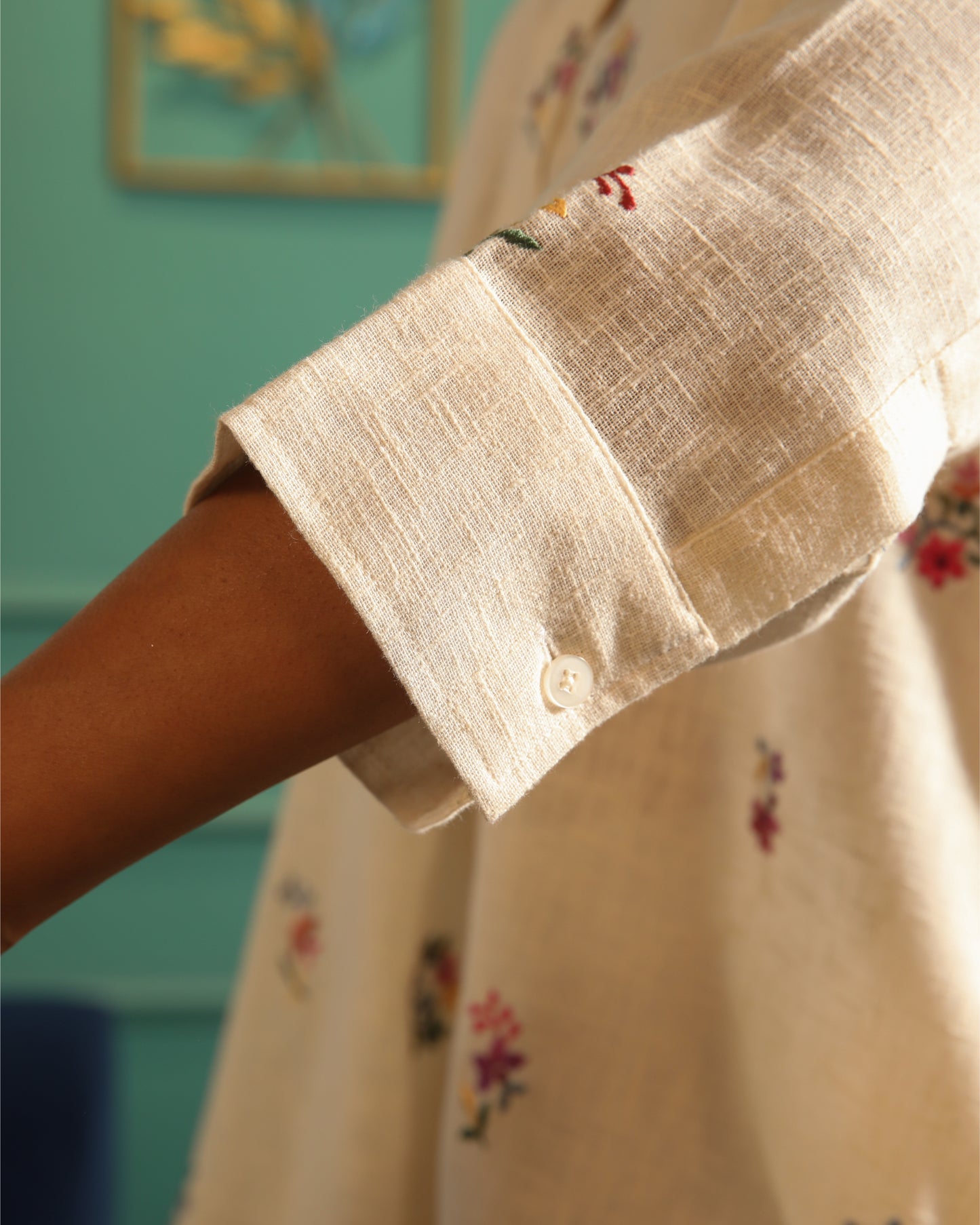 Natural Linen Tunic Set