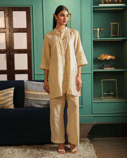 Coconut Cream Kurta and Pant Set
