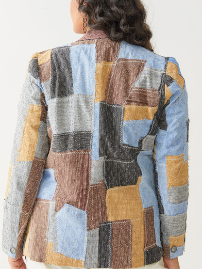 Boho Reversible  Brown Beggars Patch Jacket