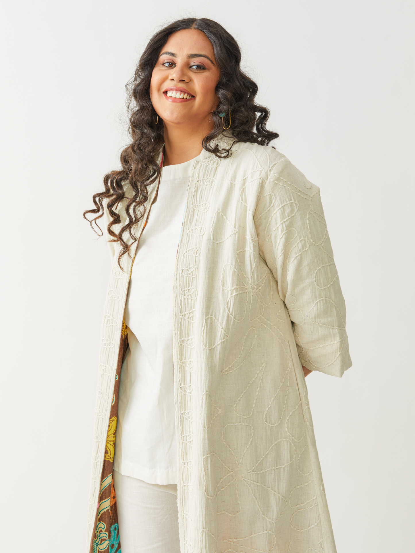 Boho Reversible Ivory Jacket