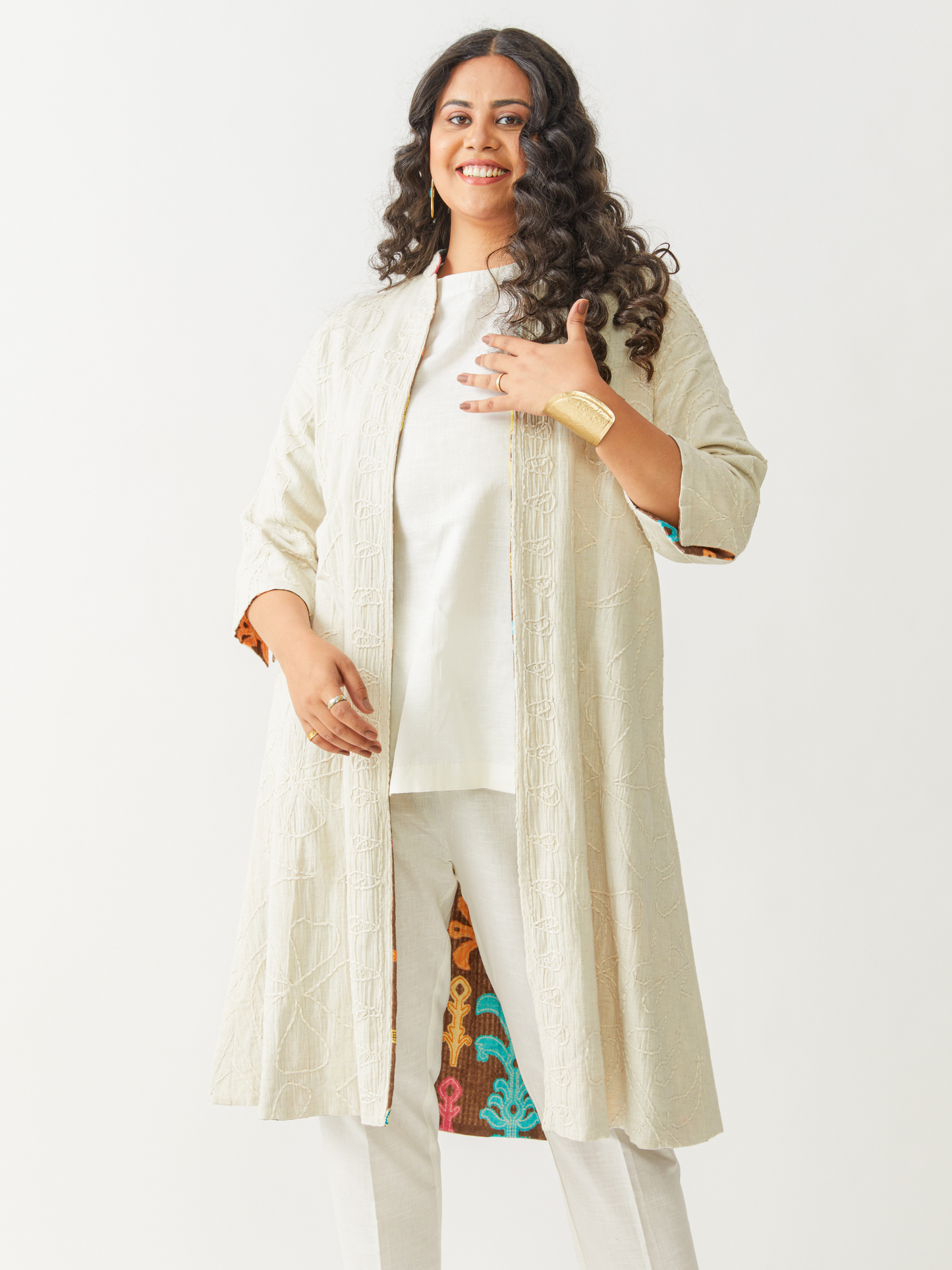 Boho Reversible Ivory Jacket