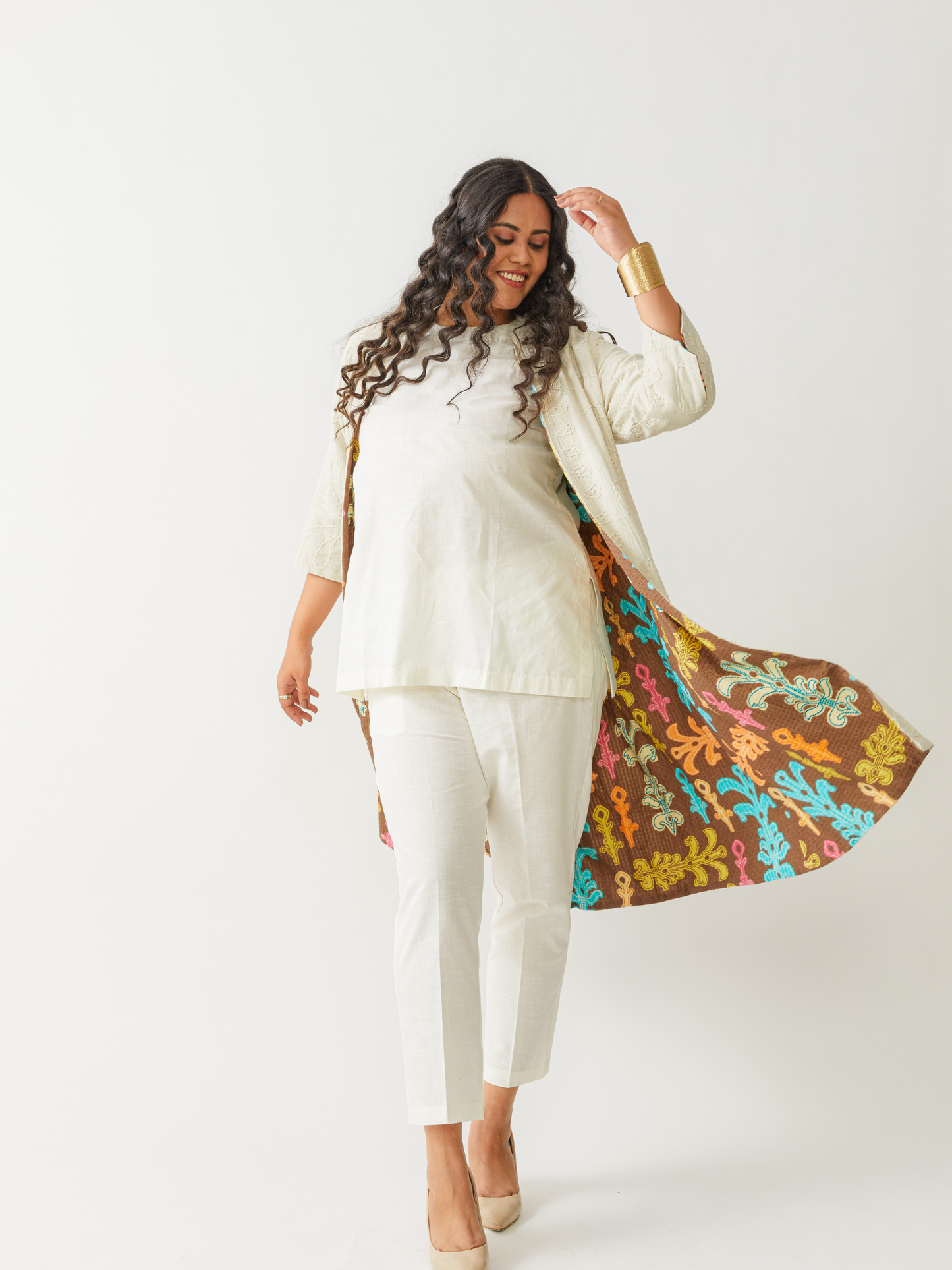 Boho Reversible Ivory Jacket