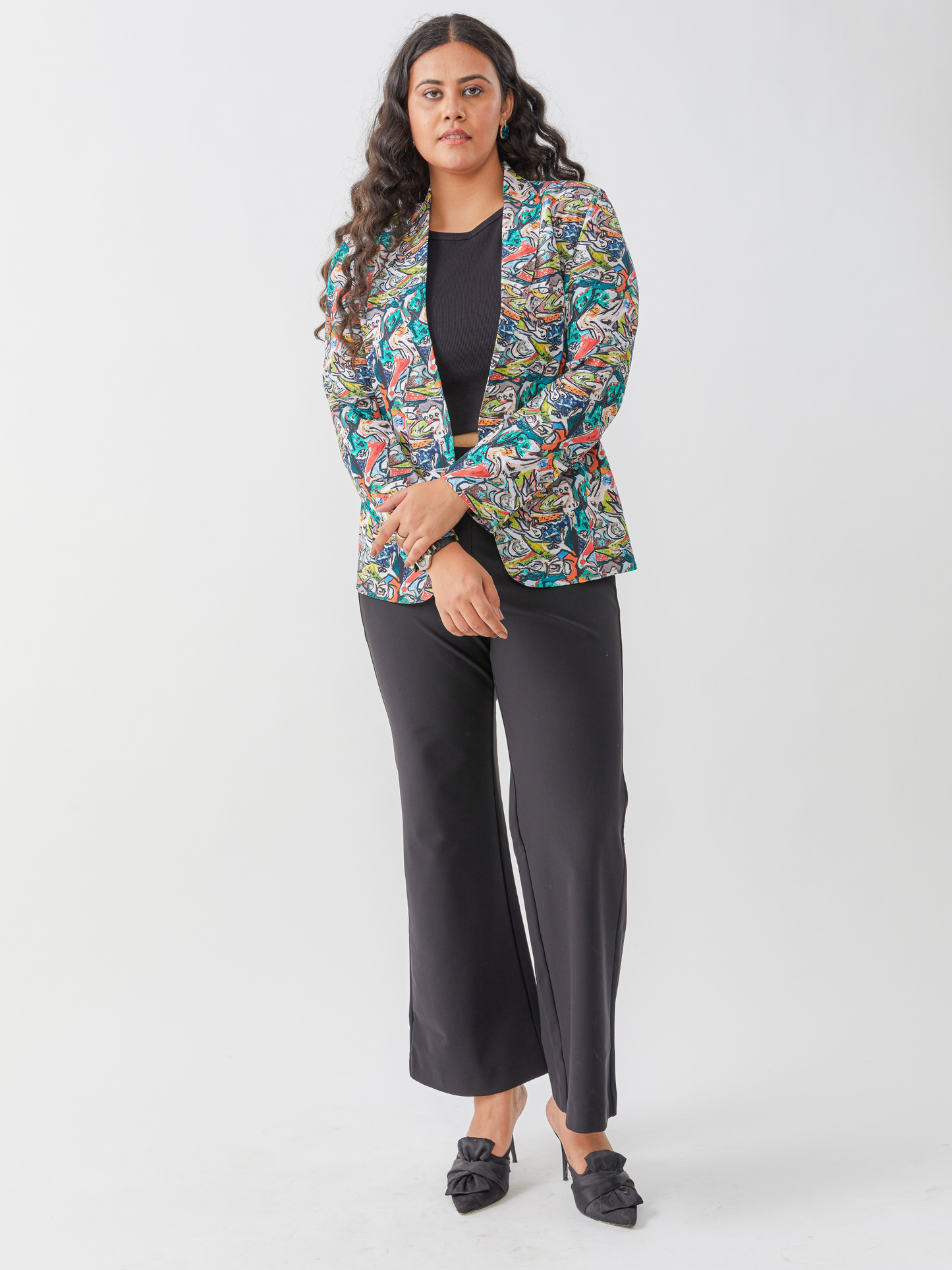 Prismatic Satin Georgette  Breezy Summer Jacket