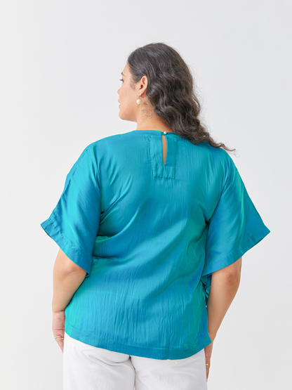 Fete Kaftan Top With Pearl Embroidery