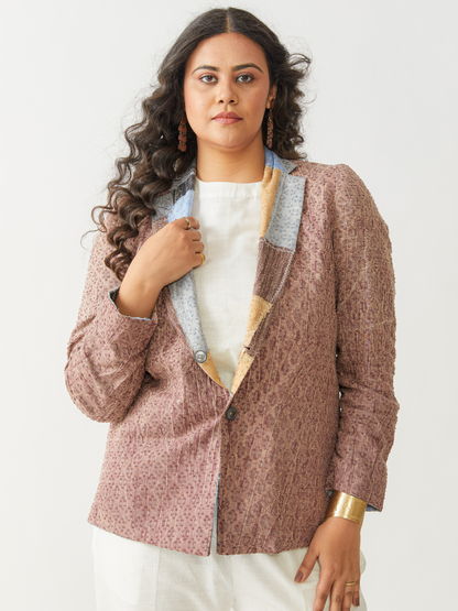 Boho Reversible  Brown Beggars Patch Jacket