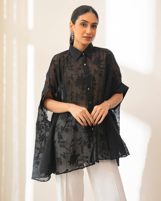 Time Wrap Long Button Down Shirt