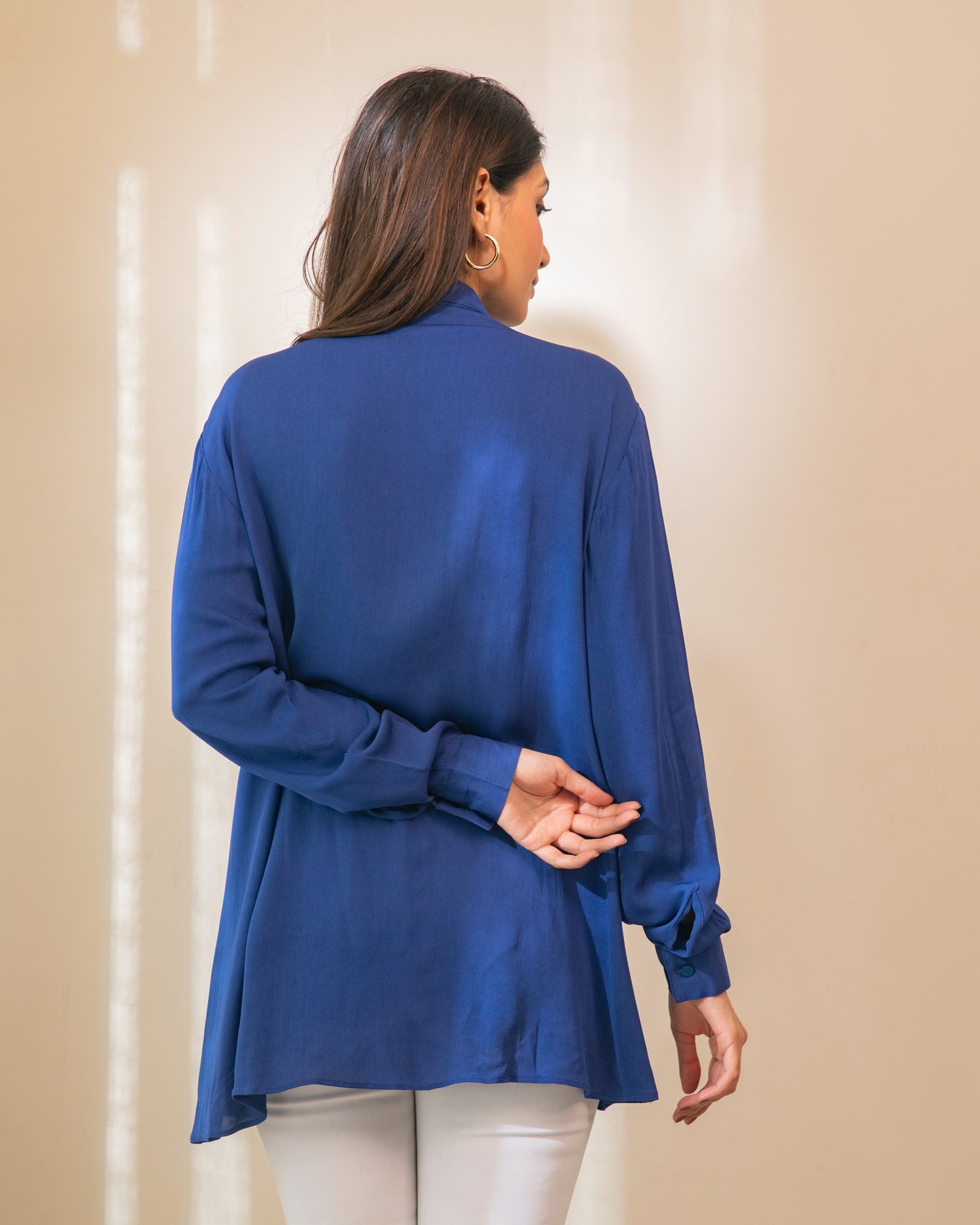 Koa Royal Blue Shirt With Contrast Embroidery Bold N Fearless