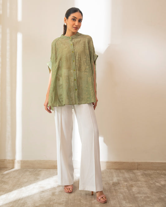 Time Wrap Long Button Down Shirt